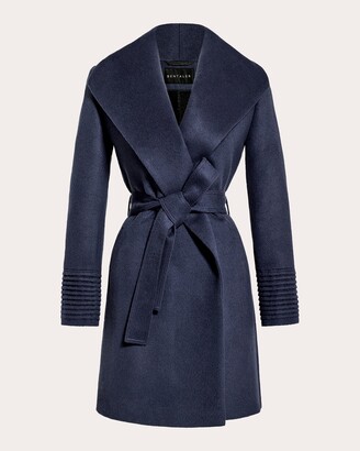 Navy Wrap Coat, Shop The Largest Collection