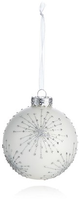 Bloomingdale's Frosted Glass Ball Ornament