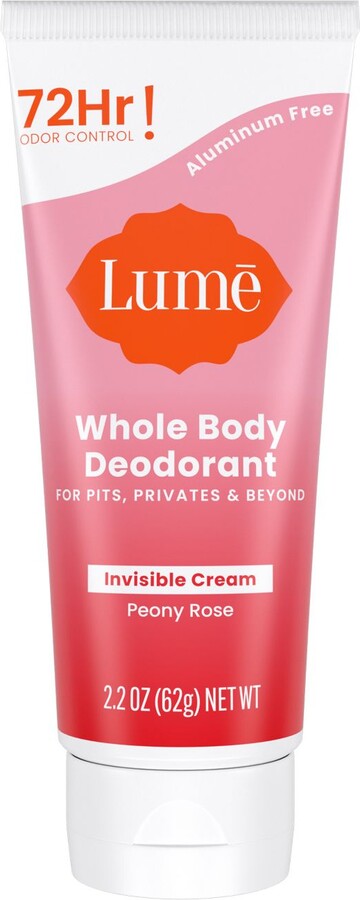 Lume Whole Body Deodorant Cream, Peony Rose, 2.2 OZ