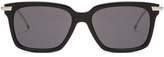 Thumbnail for your product : Thom Browne Wayfarer Sunglasses in Black & Silver