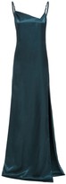 Thumbnail for your product : Sarvin Rosie Emerald Twisted Straps Maxi Slip Dress With Side Slit