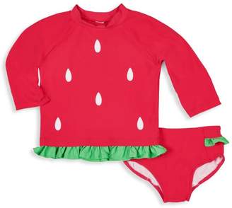 Florence Eiseman Baby Girl's & Little Girl's Two-Piece Top & Briefs Strawberry Rashguard Set