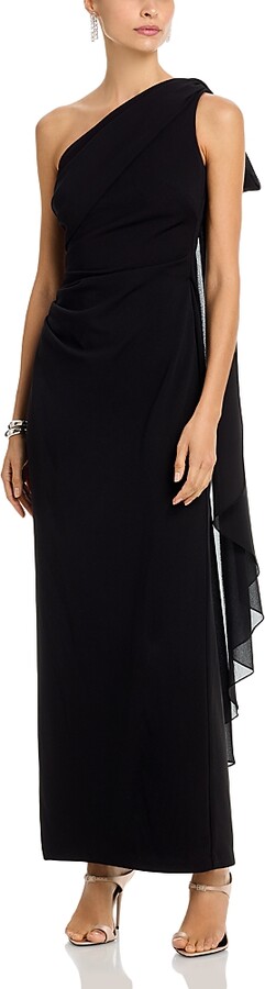 Aqua Scuba Crepe One Shoulder Dress - Exclusive