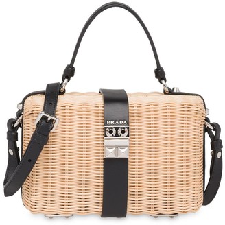 prada wicker clutch