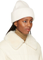 Thumbnail for your product : Yves Salomon Off-White Wool & Cashmere Beanie