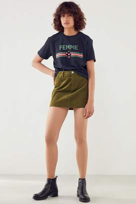 BDG Frayed Corduroy Mini Skirt