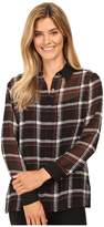 Thumbnail for your product : Vince Camuto Long Sleeve Harbor Plaid Button Front Blouse