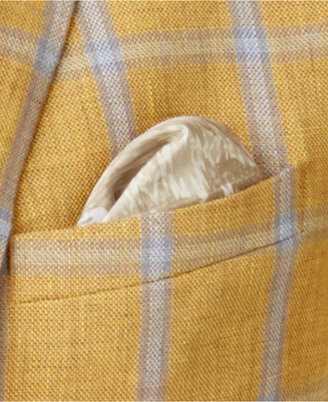 Tallia Men's Slim-Fit Yellow and Gray Windowpane Sport Coat