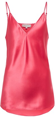 Lee Mathews Top Stella aus Seidensatin in Pink Damen Bekleidung Dessous Trägershirts 