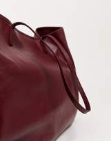 Thumbnail for your product : Hill & Friends Hill and Friends Happy leather oxblood slouchy tote shopper bag