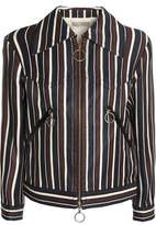 Nina Ricci Striped Wool And Silk-Blend Twill Jacket