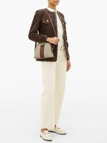 Thumbnail for your product : Gucci Suede Collarless Jacket - Dark Brown