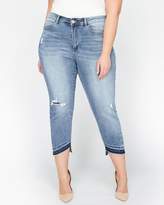 Thumbnail for your product : L&L Authentic Cropped Skinny Jeans with Asymmetric Hem