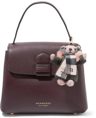 Burberry Checked Cashmere And Shearling Keychain - Baby pink