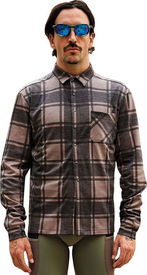 Giordana Beyond Gravel Button Down Wool Long-Sleeve Shirt