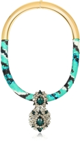 Thumbnail for your product : Shourouk Zulu Blue Crystals and Sequins Necklace
