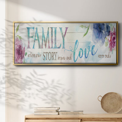 Red Barrel Studio Family Love Story- Framed Canvas