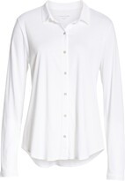 Thumbnail for your product : Eileen Fisher Organic Cotton Jersey Classic Collar Shirt