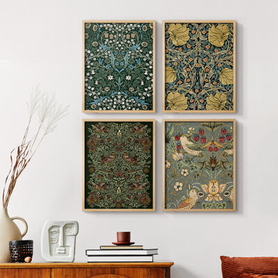 Winston Porter Vintage Abstract Print CLXXV Framed Print - Set of 4