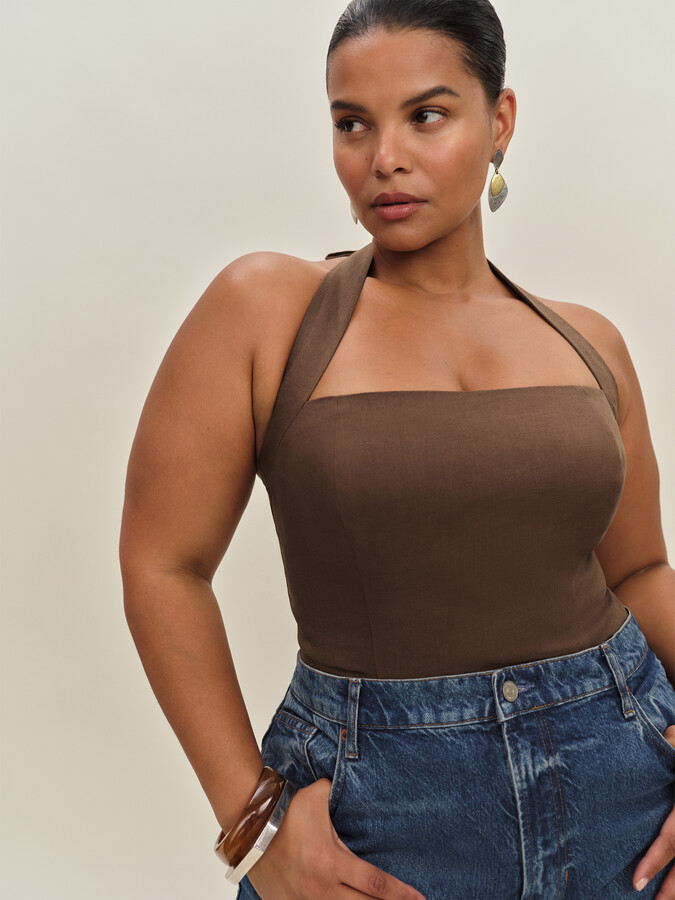 Reformation Malika Linen Top Es