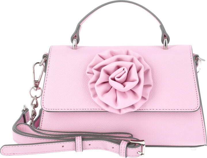 Madden NYC Women’s Rosette Top Handle Handbag, Pastel Pink