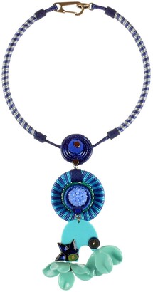 Tatami Necklace Blossom Blue & Green