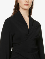 Thumbnail for your product : Rick Owens V-neck long-sleeved crepe maxi dress