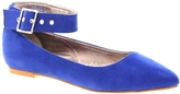 Thumbnail for your product : London Rebel Pointed Flat With Ankle Strap