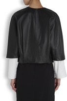 Thumbnail for your product : Adam Lippes Black cropped leather jacket