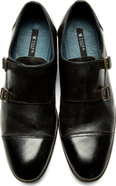 Thumbnail for your product : Tiger of Sweden Black Leather Harvey Monk Shoes