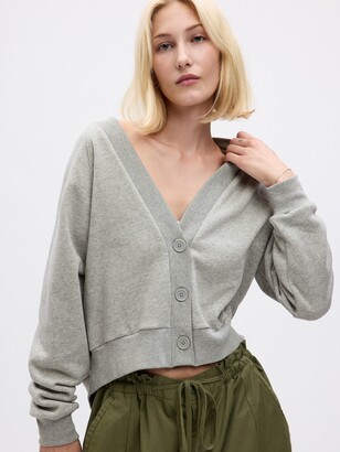 Gap Vintage Soft Cropped Sweatshirt Cardigan
