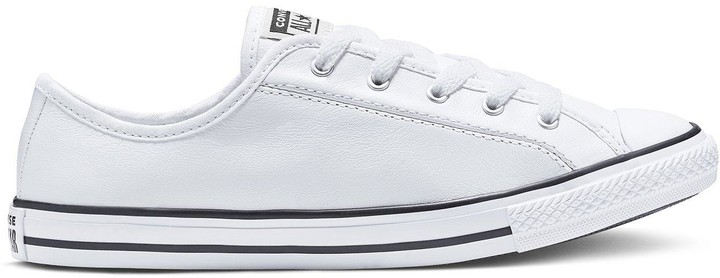 Converse Chuck Taylor All Star Leather Dainty Ox Plimsolls - White -  ShopStyle Trainers & Athletic Shoes