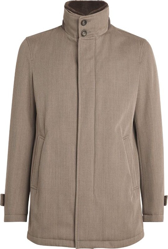 Herno Wool Fur-Trim Car Coat ShopStyle