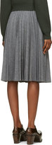Thumbnail for your product : J.W.Anderson Gray Gabardine Fan Pleated Skirt