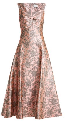 Erdem Verna Floral-jacquard Gown - Pink Multi