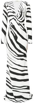 Roberto Cavalli zebra print maxi dress