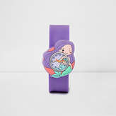 Thumbnail for your product : River Island Girls purple mermaid snap on watch