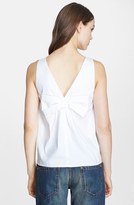 Thumbnail for your product : RED Valentino Back Bow Stretch Poplin Blouse