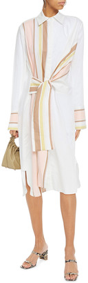 VVB Striped Cotton-poplin Midi Shirt Dress