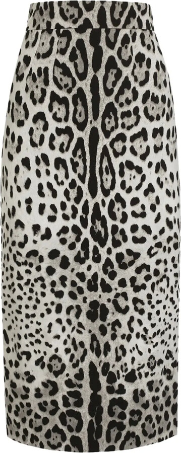 Dolce & Gabbana Leopard-Print Midi Skirt