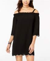 Thumbnail for your product : As U Wish Juniors' Scalloped Off-The-Shoulder Dress