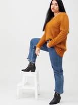 Thumbnail for your product : Junarose CurveOviya Long Sleeve Knit Pullover - Gold