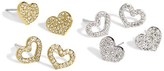 Thumbnail for your product : Nadri Pavé Heart Stud Earrings