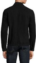 Thumbnail for your product : Theory Suede Shirt Collar Zip Jacket