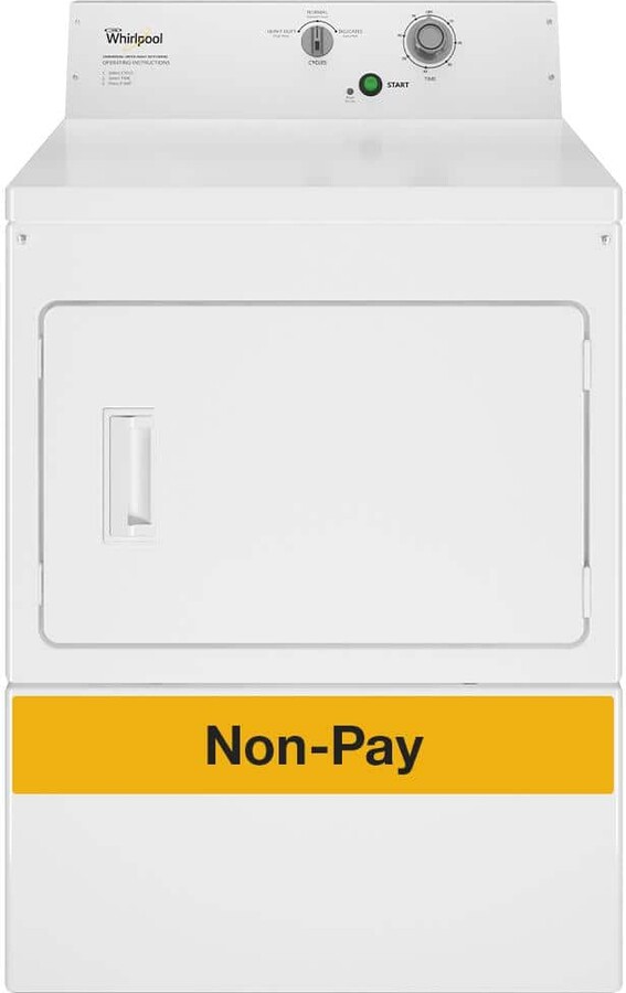 7.4 cu. ft. 120-Volt White Commercial Gas Super-Capacity Dryer