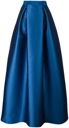 Alberta Ferretti pleat detail full skirt - women - Silk/Polyester - 40