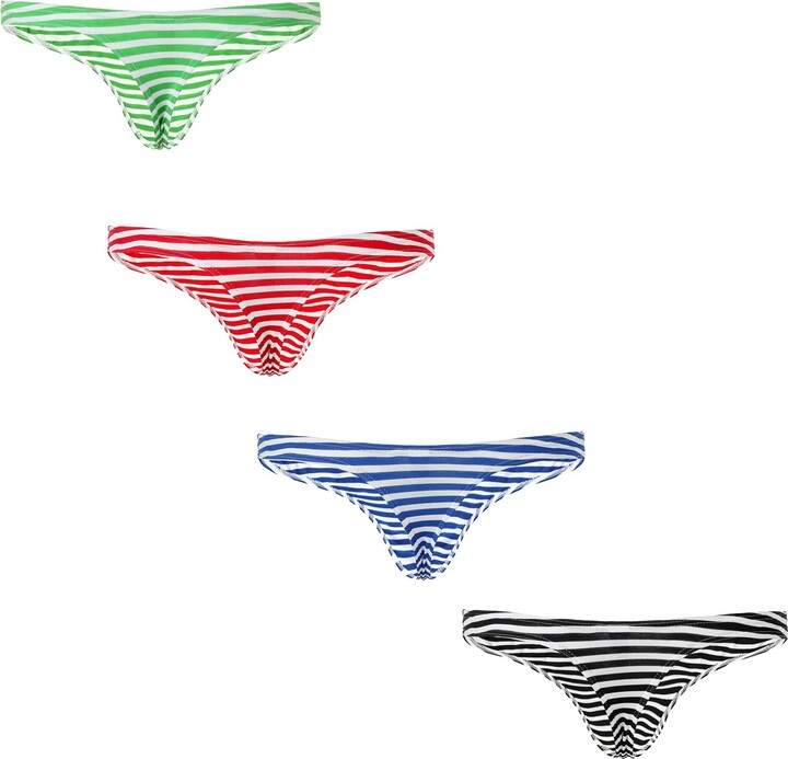 Faringoto Men Underwear Male Jockstrap G-string And Thong Striped ...
