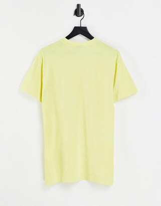 Reclaimed Vintage inspired relaxed t-shirt with retro ice cream print in yellow pique