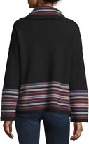 Thumbnail for your product : Joie Dagna Striped Wool Open-Front Cardigan