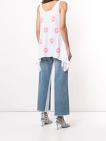 Thumbnail for your product : Wildfox Couture Lip Print Longline Tank Top